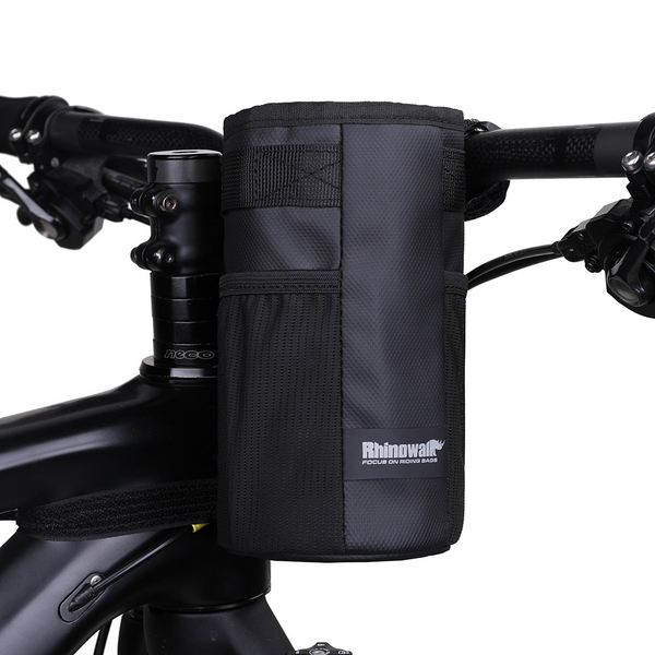 Rhinowalk isolierter Fahrrad Flaschenhalter, Getränkehalter Fahrrad, Wasserflaschenhalter,  Trinkflaschenhalter Fahrrad mit Netztaschen für MTB, Rennräder,  Rollstuhl, Getränkehalter für Kinderwagen - campiix
