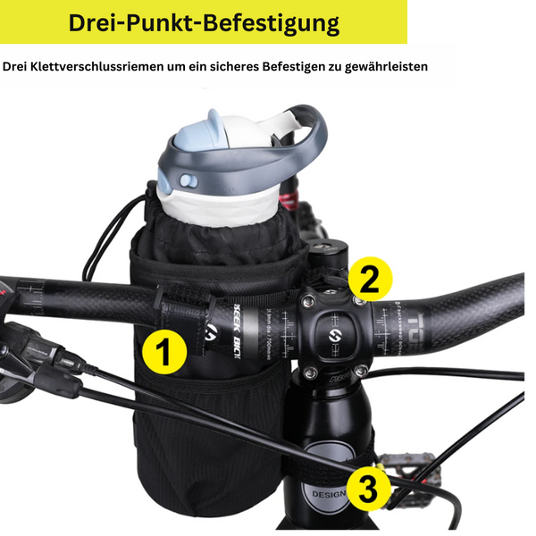 Rhinowalk isolierter Fahrrad Flaschenhalter, Getränkehalter Fahrrad, Wasserflaschenhalter,  Trinkflaschenhalter Fahrrad mit Netztaschen für MTB, Rennräder,  Rollstuhl, Getränkehalter für Kinderwagen - campiix