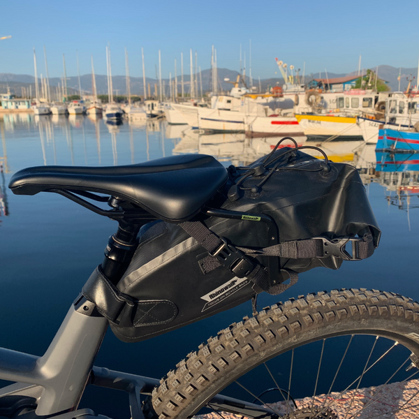 Rhinowalk 5/10/13L wasserdichte Satteltasche Fahrradtasche Sportsatteltasche für Rennrad Mountainbike - Aufbewahrungstasche mit elastischem Kordelzug - campiix