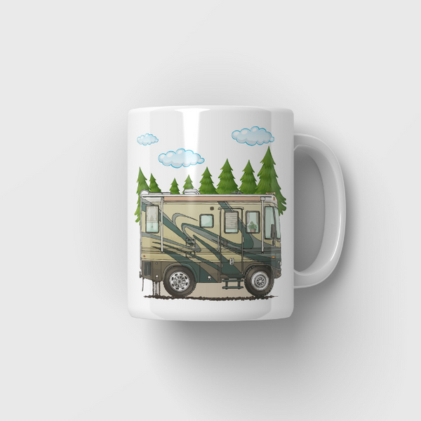 Tasse mit Camping Motiven 5 Varianten - campiix