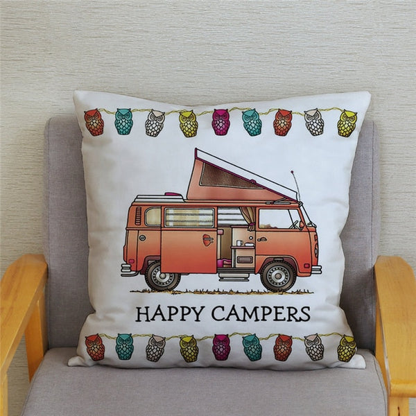 Kissenbezug Happy Camper 45x45cm 2 Stück - campiix