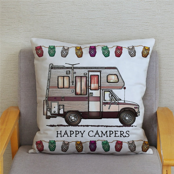 Kissenbezug Happy Camper 45x45cm 2 Stück - campiix