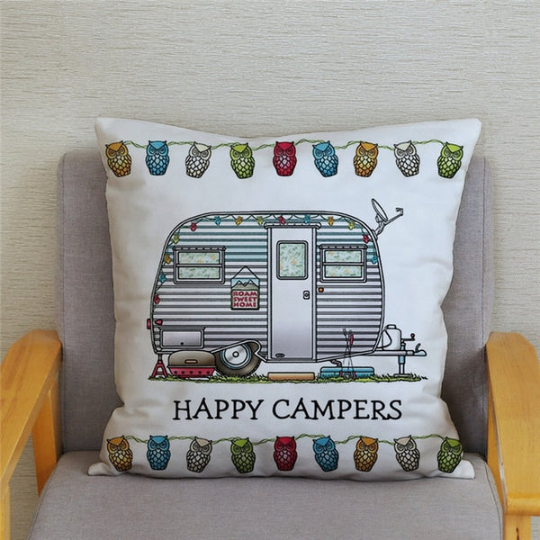 Kissenbezug Happy Camper 45x45cm 2 Stück - campiix