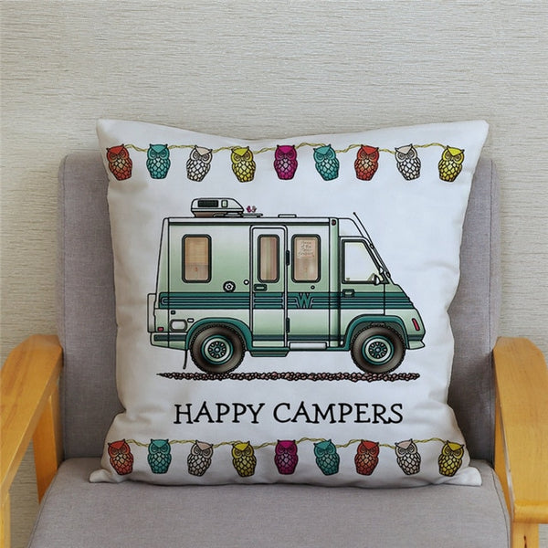 Kissenbezug Happy Camper 45x45cm 2 Stück - campiix