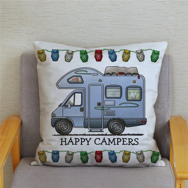 Kissenbezug Happy Camper 45x45cm 2 Stück - campiix