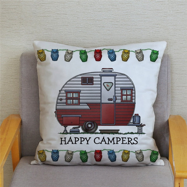 Kissenbezug Happy Camper 45x45cm 2 Stück - campiix