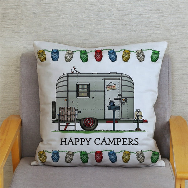 Kissenbezug Happy Camper 45x45cm 2 Stück - campiix