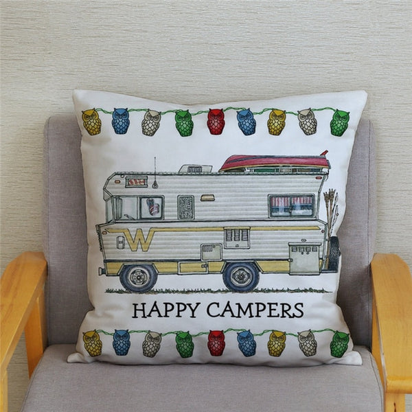 Kissenbezug Happy Camper 45x45cm 2 Stück - campiix