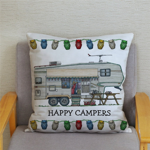 Kissenbezug Happy Camper 45x45cm 2 Stück - campiix