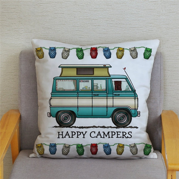 Kissenbezug Happy Camper 45x45cm 2 Stück - campiix
