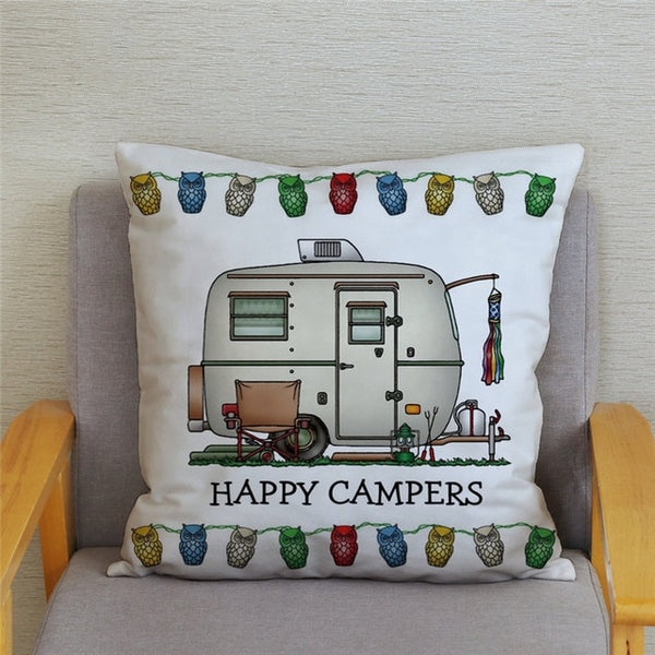 Kissenbezug Happy Camper 45x45cm 2 Stück - campiix
